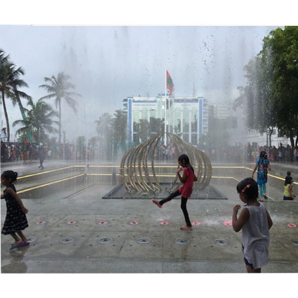 Customized Colorful Outdoor Floor Ground Dry Water Fountain