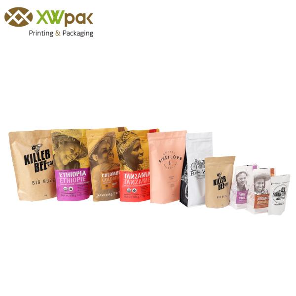 Напечатанные сумки упаковки кофе плоского дна замка застежка-молнии с таможней клапана