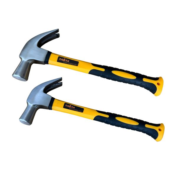 Claw hammer with fiberglass handle