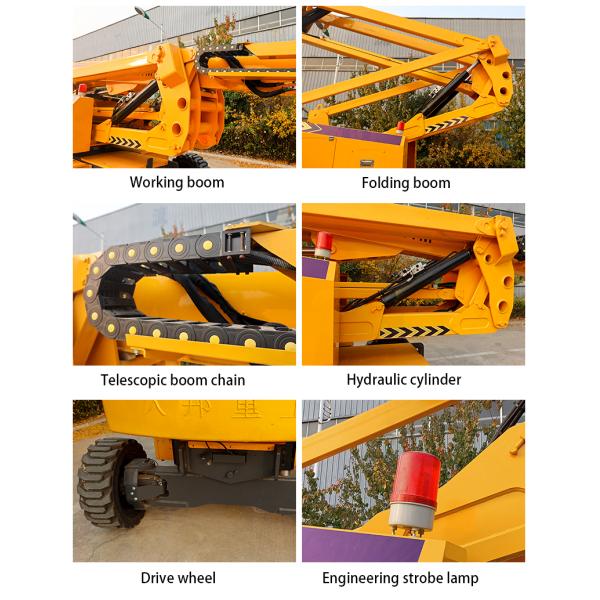 22м Самоходный бум Движущийся бум подъемник Полностью автоматический коленчатый бум подъемники