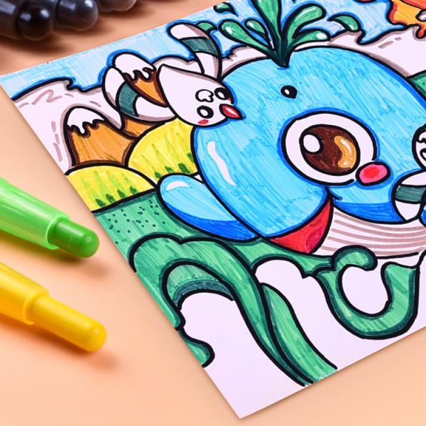 Cheap Price Cartoon Printing 12pcs Twist Crayons for Kids