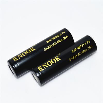 Alta taxa de descarga 3600mAh Max 35A 18650 bateria recarregável 3.7V Bateria de íons de lítio