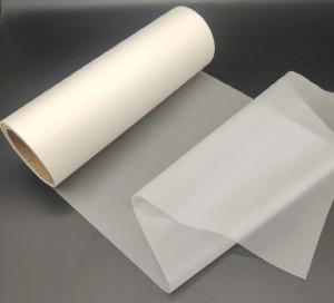 Película laminada a frio em relevo, solúvel em água, para uso industrial