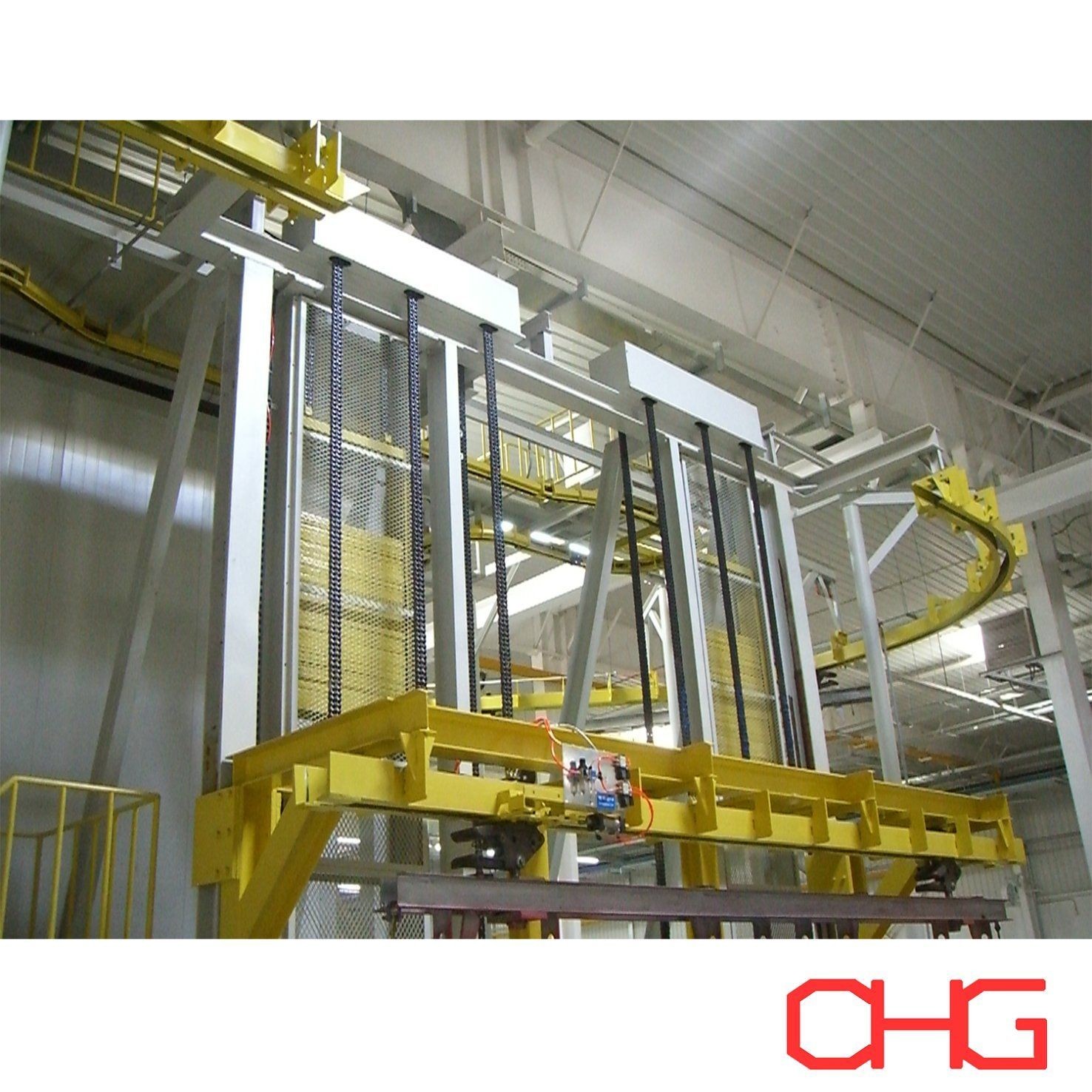Professional Customized Iron Electric Control Cabinet Powder Coating Line with Lift and Hardware Spraying Equipment