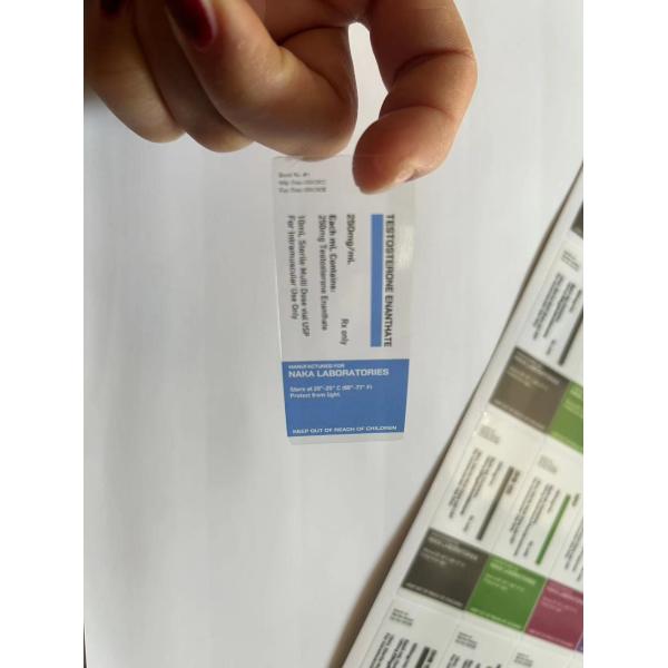 Customized 10ml Vial Labels With Permanent Adhesive