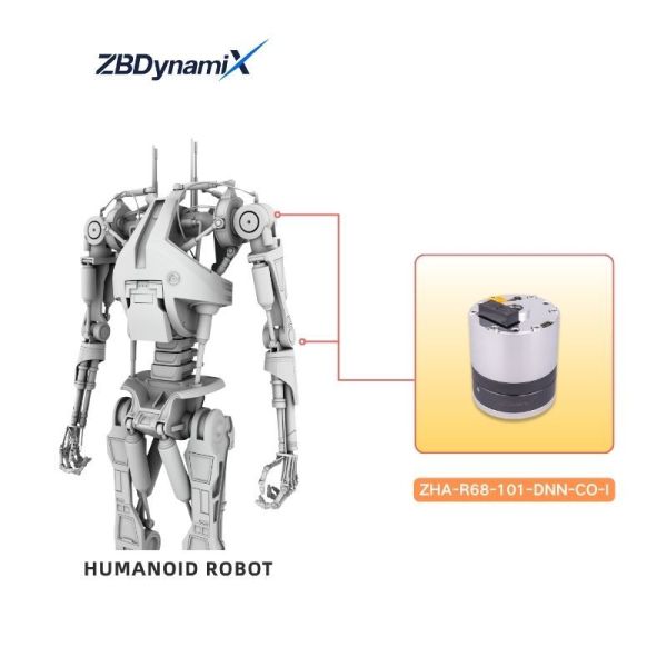 ZBDynamiX ZHA-R68-101-DNN-CO-I Integrated Harmonic Joint Actuator | 82 Nm Peak Torque, 101:1 Ratio, OD68 mm