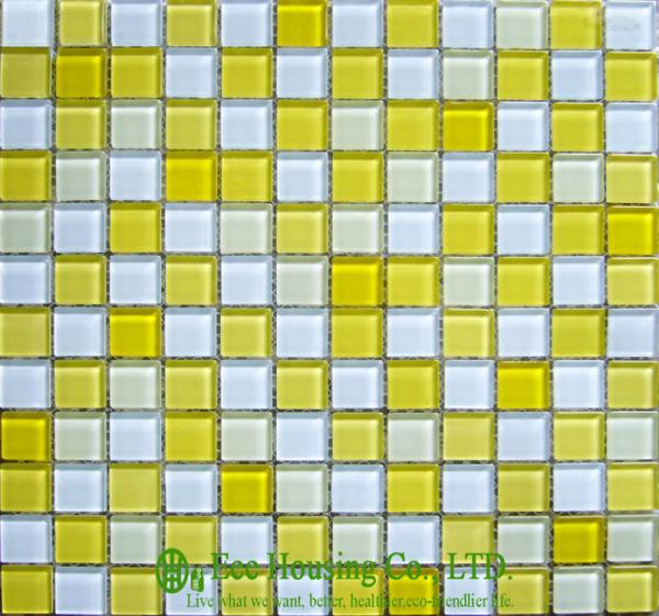 Mixed Color Glass Crystal Mosaic Tile for indoor &outdoor walls,Glass mosaic tile Factory
