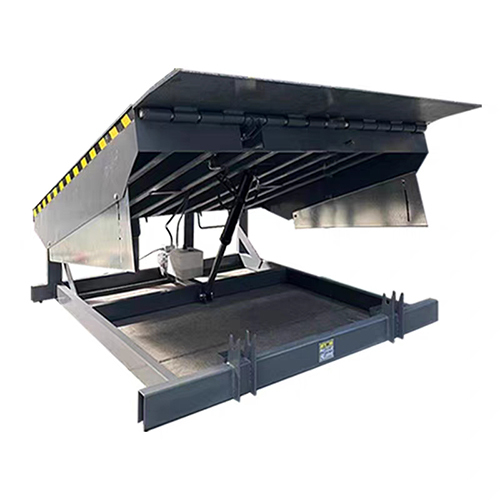 Blue Grey Hydraulic Loading Dock Leveler for Heavy Equipment Machinery Depot Operations