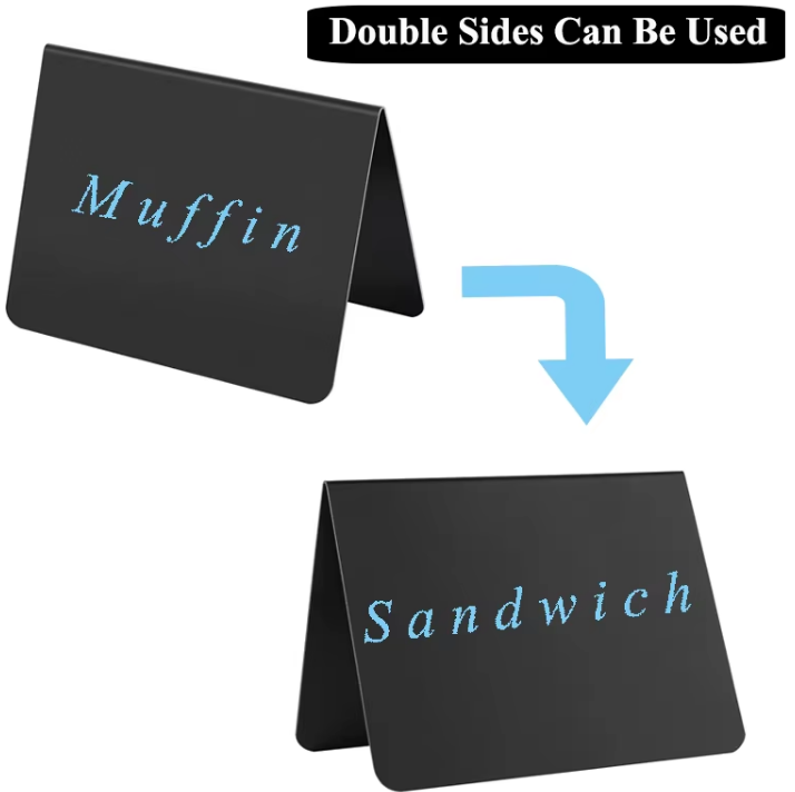 Plastic V Shape Chalk Board Sign Board Blank Mini Blackboard Stand Label Table Display For Retail