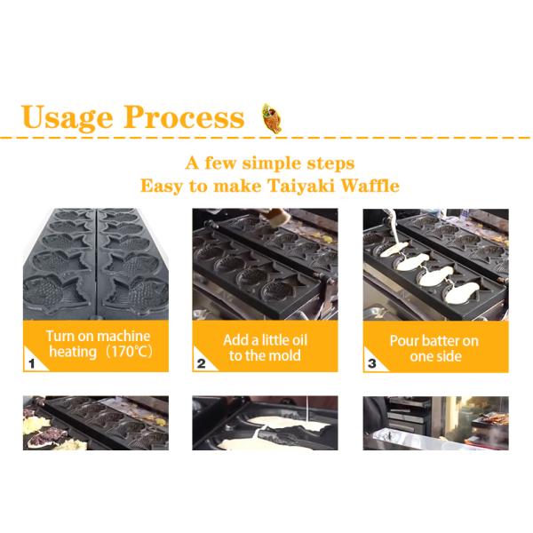 220в Электрический 5 шт. Открытый рот рыбьей формы вафли производитель Тайяки Машина 375*700*290