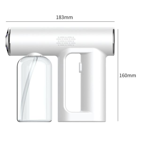 Electric HandHeld Atomizing Air Disinfection Gun Rechargeable Blue Light Atomizing Sterilization Spray