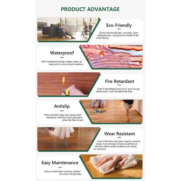 Винил Спк щелчка Унилин высокого движения коммерчески водостойкий огнеупорный