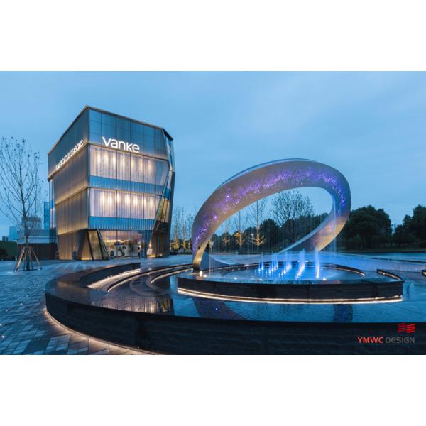 Customized Stainless Steel Sculpture for Urban Space Outdoor Circular Metal Sculpture
