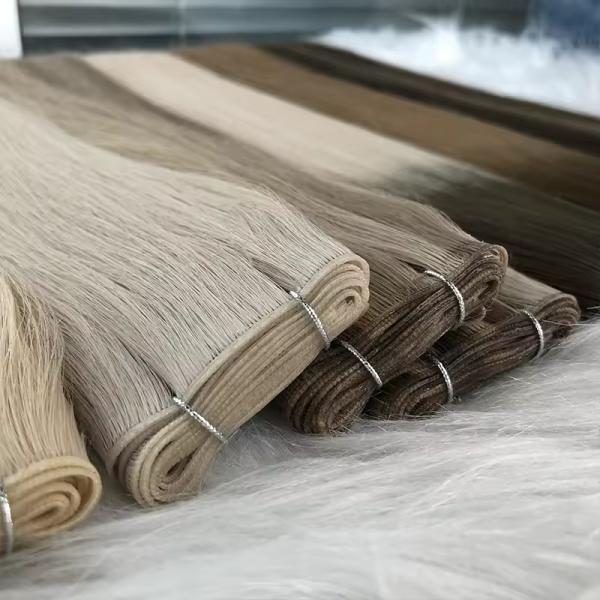 Double Drawn 100% Human Hair Genius Weft Trend Russian Thin Invisible Hair Extensions