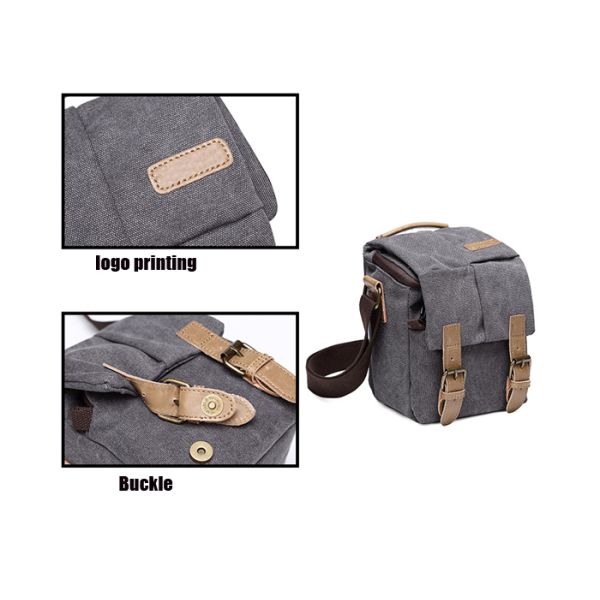 High Density Canvas Waterproof Camera Shoulder Bag