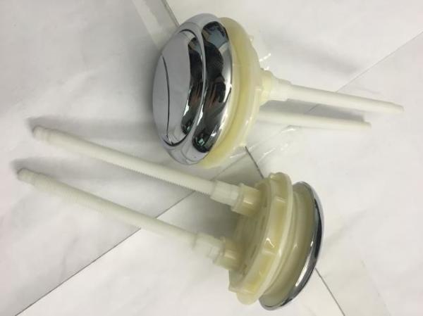 White Small Double Flush Toilet Button Circle Key Switch Customized Size