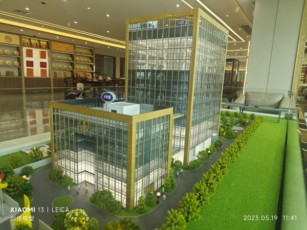 Commercial Office 1:150 Scale Model Modern With Landscaping And Road Design
