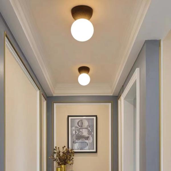 Pink And White Painting Simple Nordic Mordern Light Ball Chandelier Led Cement Wall Lamp Light Glass Balls