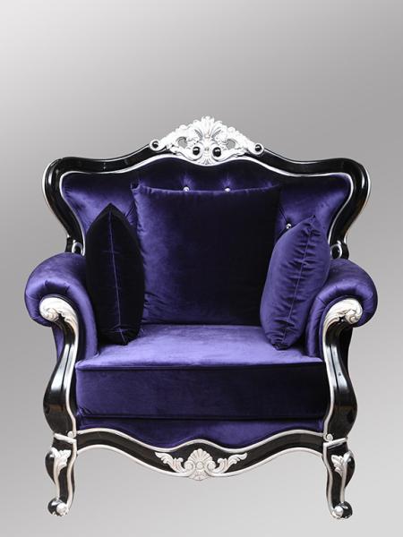 Villa living room furniture European-style solid wood hand-carved high-end Italian fabric sofa