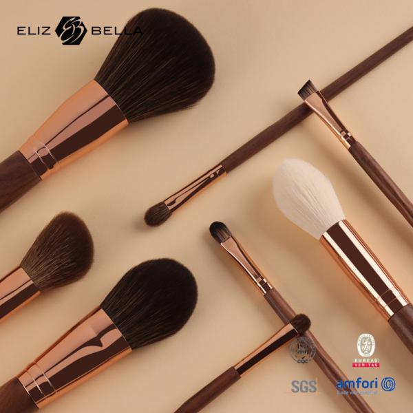 La brosse cosmétique de maquillage d'OEM a placé la marque privée professionnelle de brosse de fard à paupières 8pcs