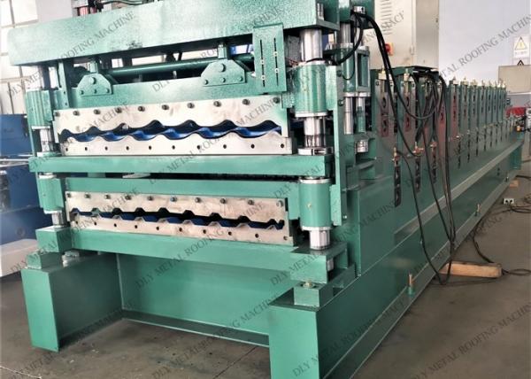 220V Double Roll Forming Machine PLC 5.5KW Metal Roofing Roll Former