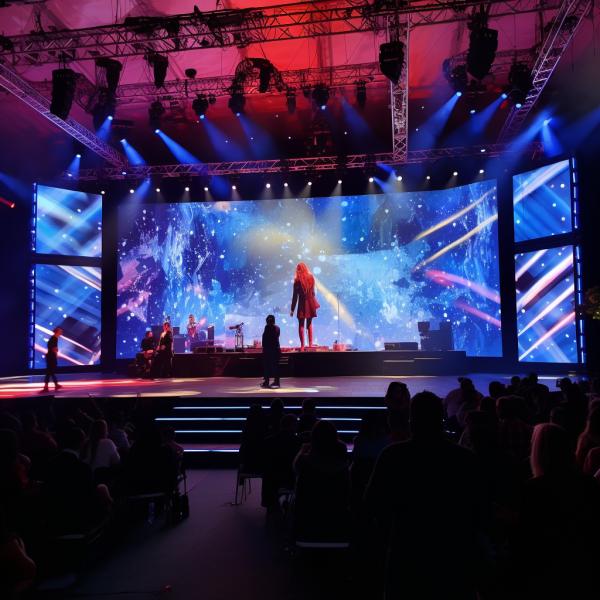 Реклама на стенах LED-видео в помещении