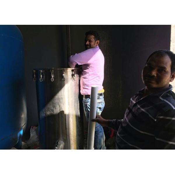 50M3/H Water Treatment System / Pure Water Filter 50T/H With Blue Fiberglass For Drinking