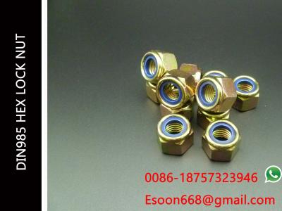 M4-0.7 DIN 985 Class 8 Zinc Finish Steel Nylon Insert Lock Nut