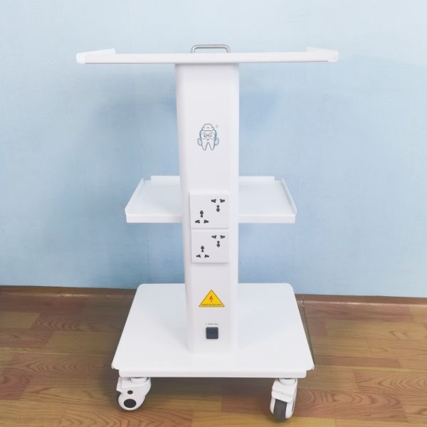 Unidad de carros móviles de alta calidad con enchufe incorporado, carro de instrumentos dentales móvil para odontología