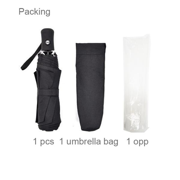 95cm Open Diameter Travel Umbrella with Compact Design and Customized Logo Paraguas