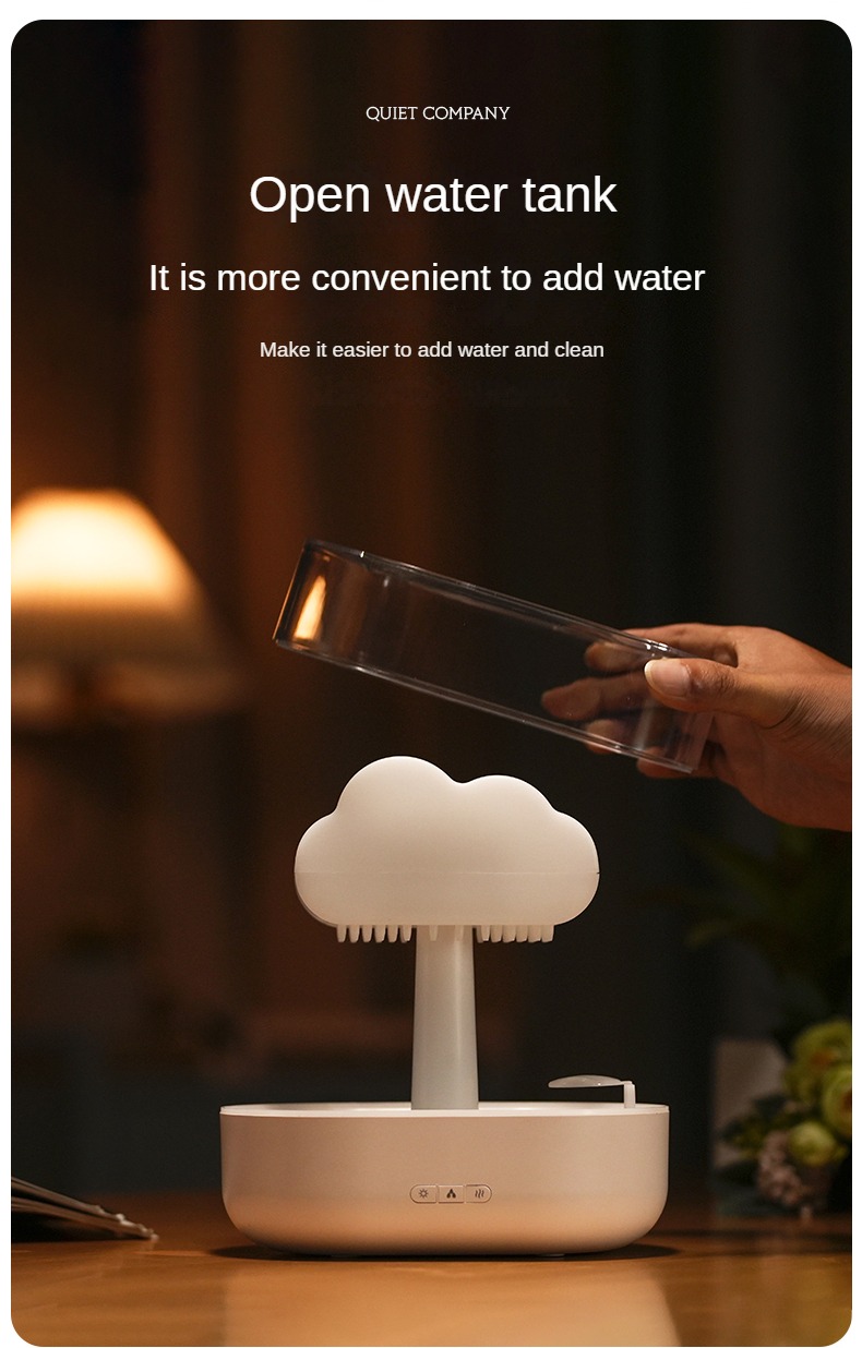 Customized Room Direct Sale Air Essential Oil Ultrasonic Rain Cloud Mushroom Raindrop Aroma Diffuser Humidifier