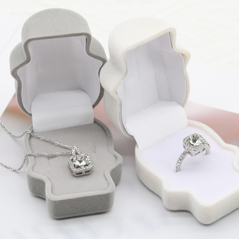Halloween Cute Style Flocked Jewelry Box Plastic Velvet Jewelry Box Luxury Unique