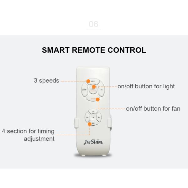 132cm 3 lâminas ABS Ventilador de teto de baixo ruído para casa / hotel / escritório Material do corpo da lâmpada de metal