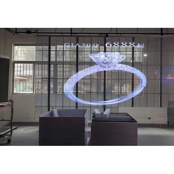 Waterproof IP43 Transparent LED Screen Including 0.2KG Module Weight and Driving Method for Transparent Display Solutions