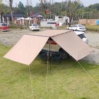 Tente de bord de voiture à carreaux durs résistant au vent pour camping familial en plein air