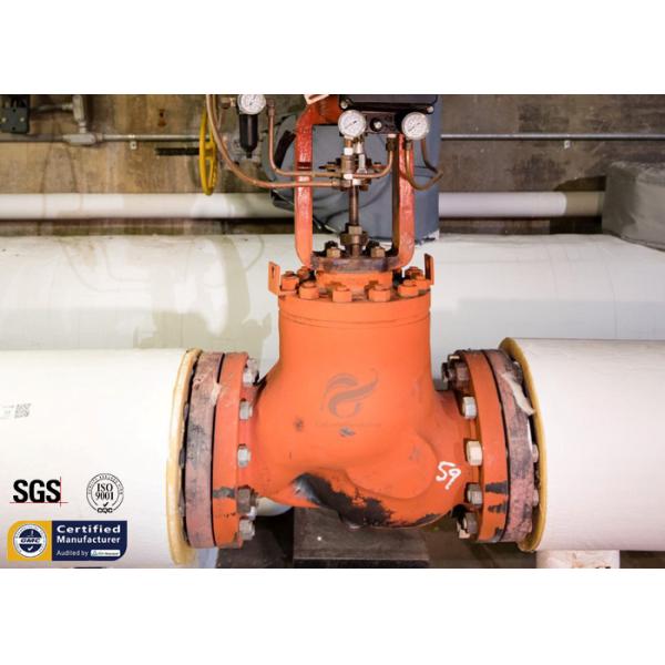 Крышка волокна 300℃ съемных курток термоизоляции серая стеклянная для запорной заслонки