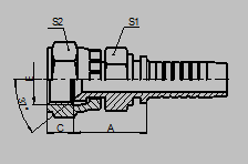 Male Female JIC Hydraulic Hose Fittings , Double Hexagon Jic Pipe Fittings 37° Cone
