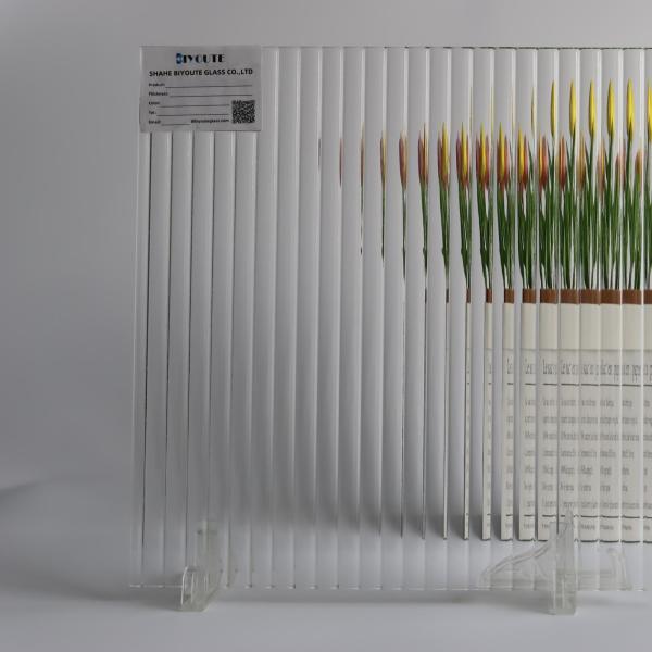 Fluted Architectural Glass Grey Green 4mm Thickness In Bathroom