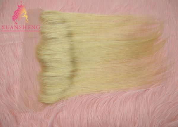 Cuticle Aligned Virgin 613 Blonde Hair Weave Straight 13*4 Hair Frontal