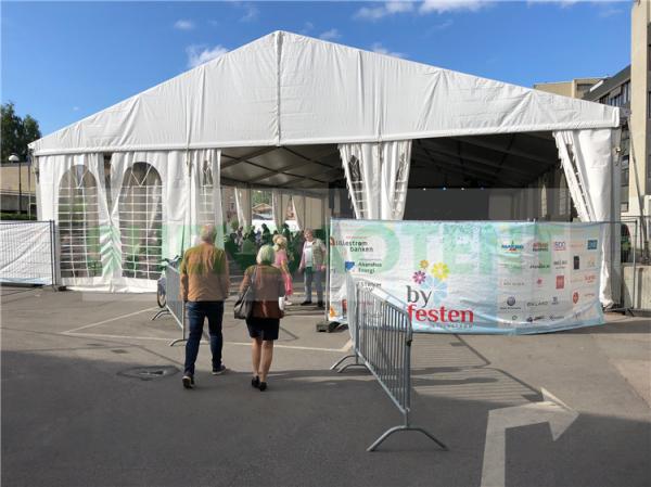500 Person 50 X 140 Clear Gable White Outdoor Event Tent , White Outdoor Tent