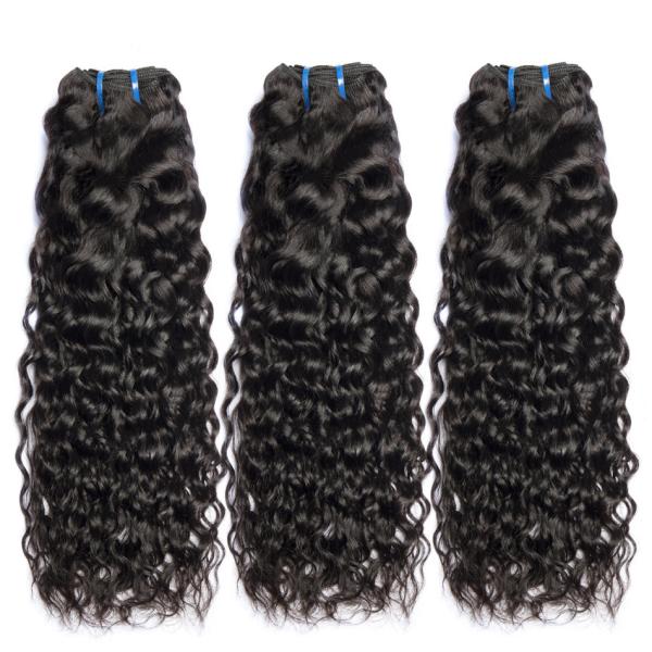 Soft 100 Brazilian Human Hair Extensions / Curly Hair Bundles With Closure