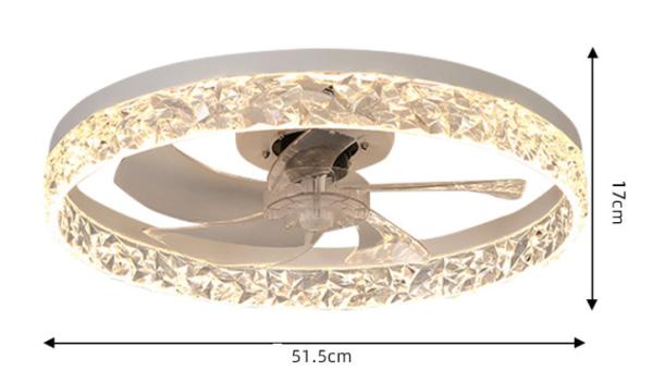 Ventilateur de plafond Wifi intelligent personnalisé avec lumière et télécommande pour chambre