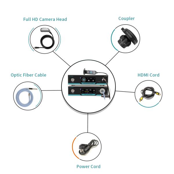 Black FHD 1080P Medical Endoscope Camera System Touchscreen For Laparoscopy ENT Surgery