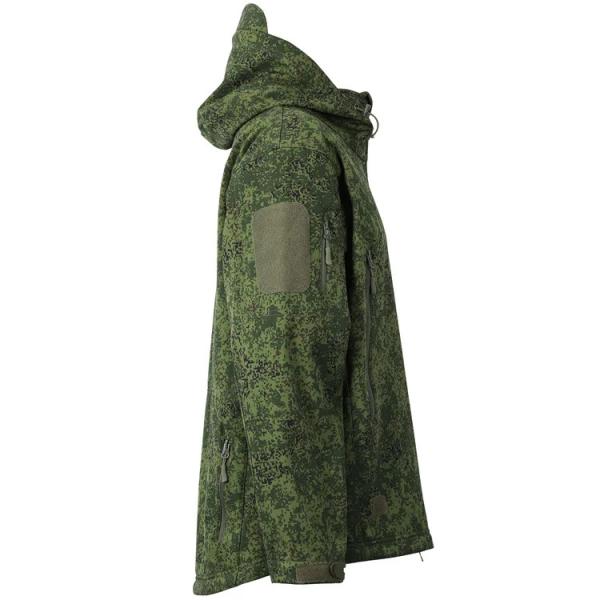 Military Camo Uniform Army Dress Clothes Full Soft Shell Jacket Men Velvet Thickened