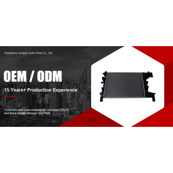 13267650 Sistema de refrigeración de piezas de auto para Chevrolet CRUZE y Buick excelle MT 13427809