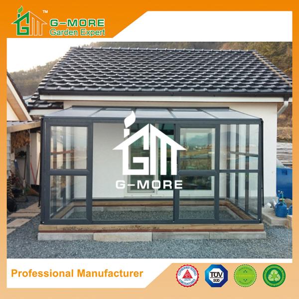Aluminum Greenhouse-Hexagon Series-242 X 392 X 237CM-Dark Grey Color- PC or Glass