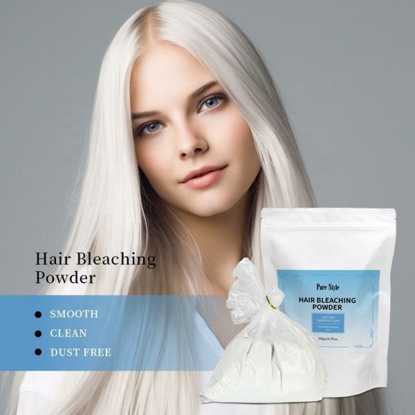 500ml Blue Hair Bleaching Powder Mix At 1:2 Ratio Dust Free OEM Available Factory Wholesale
