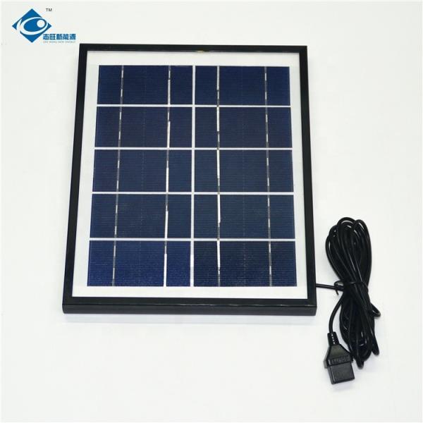 painel solar solar de alumínio de painel ZW-5W-6V-1 de filme fino do quadro do perfil de 5W 6V fotovoltaico
