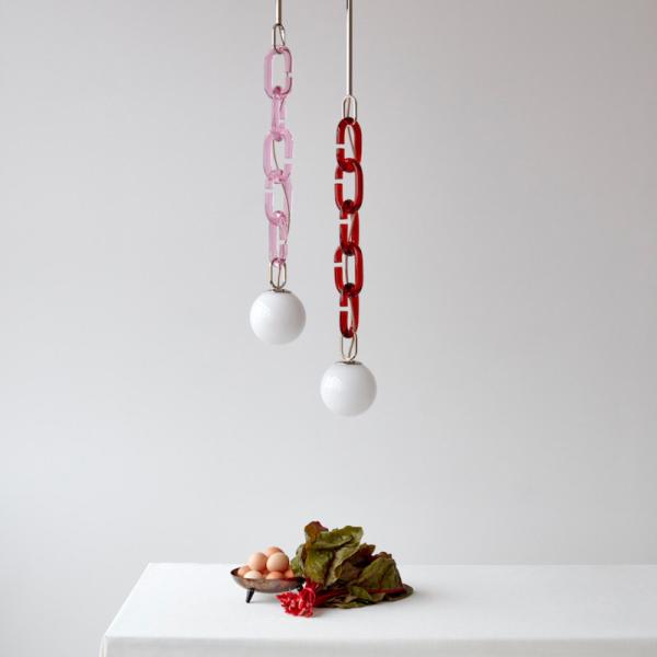 Chandelier nordique simple boule de verre de concepteur de salon de verre salle à manger lampe suspendue