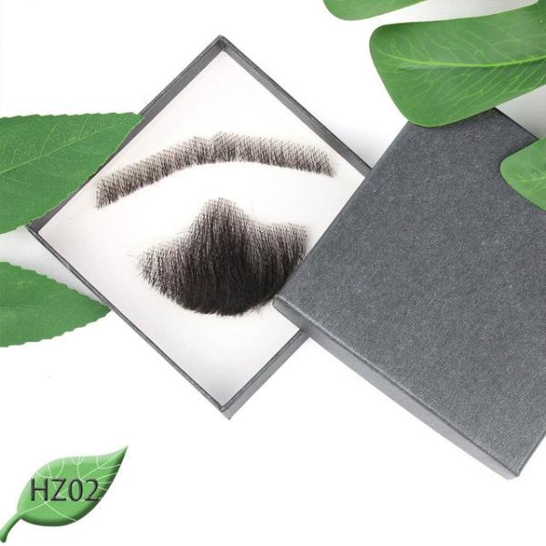 100% Human Hair Handmade Fake Mustache Beard for Entertainment/Drama/Life